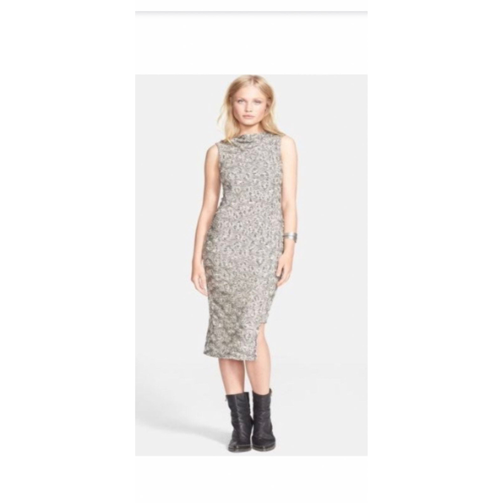 Free People MIDI length Cora Asymmetrical Jacquard Sweater Dress TUNIC Size Smal
